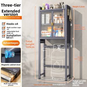 JIABAILI | Kitchen Gas Tank Storage Organizer Multi-Layer