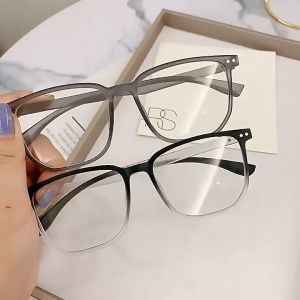 เเว่นตาชายหญิง เลนส์ออโต้ แดดเปลี่ยนสีแฟชั่นเท่ๆ ดำแว่นตากรองแสงสีฟ้า