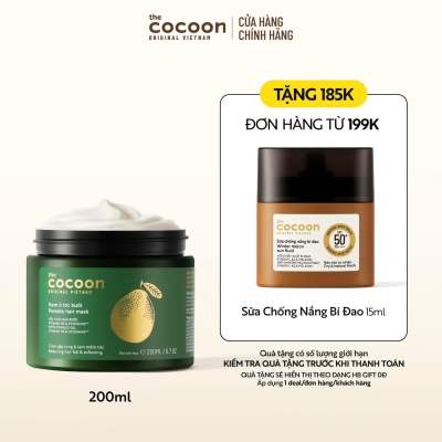 Kem ủ tóc bưởi Cocoon giảm gãy rụng và làm mềm tóc 200ml