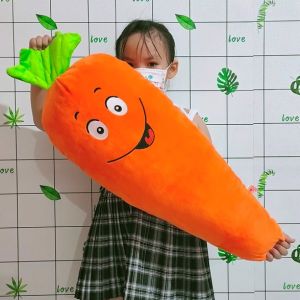 GỐI ÔM NGỦ DÀI HÌNH CỦ CÀ RỐT SIZE LỚN 75CM GỐI ÔM CHO BÉ MẪU GIÁO CHO BÉ MỀM MỊN GIÁ SỈ