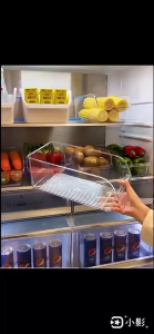 กล่องเก็บของสดกล่องเก็บผลไม้ไข่เป็นมิตรกับสิ่งแวดล้อมเกรดตู้เย็นกล่องลิ้นชักอาหารผักโปร่งใสในครัวเรือน 2130