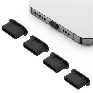 USB C Dust Plugs Silicone Anti-Dust Charging Port Protector for iPhone 15-17 Samsung S20-S25 A Note All USB-C Devices