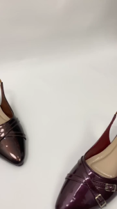 Gav - Carla Sepatu Heels /Pesta Mules Wanita Coklat Mahogany/Burgundy Tinggi 3cm