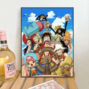Bandai | Bộ Tranh Sơn Dầu Theo Số One Piece Luffy Anime Nhật Bản Cổ Điển Tranh Nghệ Thuật Hiện Đại Trang Trí Tường Phòng Khách Phòng Ngủ Không Cần Khung.
