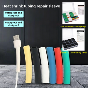 400PCS 3:1 Heat Shrink Tubing Kit Adhesive Lining Marine Grade Shrink Packaging 7 Sizes of Industrial Heat Shrink Tubing