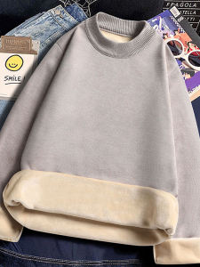 เสื้อสเวตเตอร์ถักหนาแบบสวมหัวสำหรับผู้ชาย ทรงเข้ารูป คอตั้ง สีสันสดใส อบอุ่น แฟชั่นฤดูหนาว เสื้อเชิ้ตชั้นใน