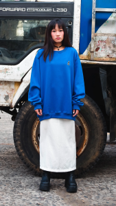 DGRAVE BASICS OG LOGO CREWNECK ROYAL BLUE