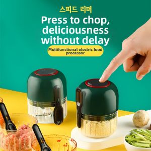 Compact Home Electric Garlic Press Mini Mincer