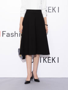 Black Asymmetrical High Waist Skirt Womens Spring Autumn Winter Season OL Style Midi Dress Pencil Skirt A-Line Skirt