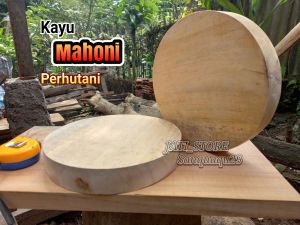 Talenan Daging jumbo tebal 5 cm diameter 30 cm 25 cm Bahan kayu mahoni perhutani