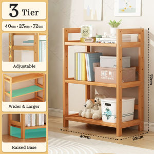 Rak pelbagai guna 3/4/5 Tiers Bamboo Multipurpose Rack Bamboo Shelf Rak Book Shelf Shelves Storage Rack 置物架