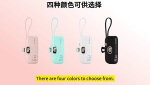 Crazy Offer Powerbank Portable Battery Charger PD 20W 5000mah Mini Type C/Lightning Power bank Built-in Cable With Digital Display