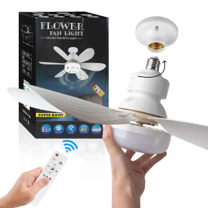 LED 40W Ceiling Fan Light E27 with Remote Control for Dimming Suitable for Living Room Study Household Use 85-265V