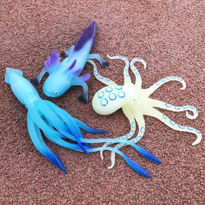 Realistic Marine Animal Model Toy Large Squid Octopus Doll Childrens Playhouse Simulation Toy for Boys over 14 Years Old