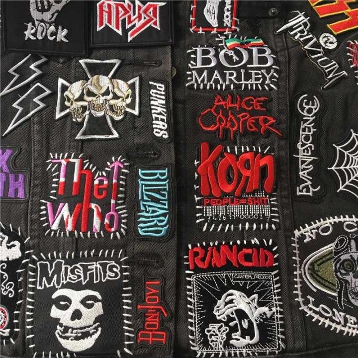 Band Rock Clothes Badges Iron On Patches Appliques Embroider Lazada PH