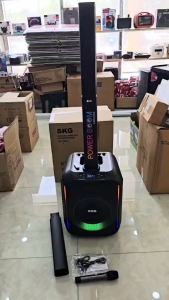 SKG ลำโพงพกพา POWER BOOM คาราโอเกะ 10นิ้วx1 60wRms 2.2นิ้วx6 20Rms รุ่น AV-5901 A สีดำ