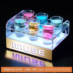 Acrylic Bullet Shot Glass Holder Set Bar KTV White Whiskey Liquor Cup down Cup Swallow Cup Shot Cup B52 Cocktail Glass Stand