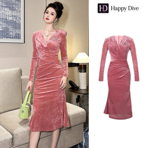 ZYHT Eravogue Womens Dresses Pink Dresses Green Dresses Velvet Dresses Formal Occasion Dresses Party Dresses Work Dresses Birthday Party Dresses Elegant Dresses 31133