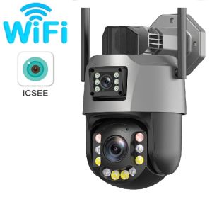 Camera IP Wifi 4K HD Camera Kép Màn Hình Kép Zoom Quang Học 20/50X AI Tự Động Theo Dõi Tầm Nhìn Ban Đêm Màu Sắc Camera PTZ Ngoài Trời