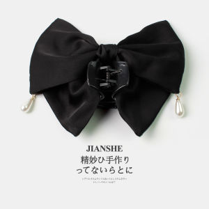 French Style Temperament Satin Bows Barrettes Fancy Princess on the Run Grip Back of Head Shark Clip Hair Clip Headdress