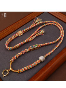 Handmade Hand Rub Cotton String Necklace Tibetan Amulet Chain Lanyard Thangka Pendant Chain Lanyard Quick Release Buckle Tg290