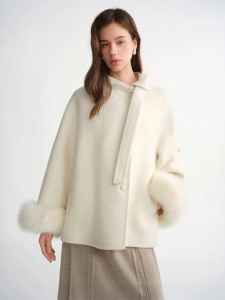 DUSHU | Snow Country Princess Style Double Face Fur Wool Coat