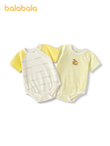 Cô gái áo liền quần trẻ em balabala Bộ áo liền quần tam giác mùa hè sơ sinh 2025