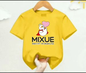 Kaos Atasan Anak Usia 1-12 Tahun Mixue Balon Lengan Pendek