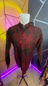 Baju Koko Pria Lengan Panjang Batik Keren Premium & Baju Kemeja Koko Pria Cowok Dewasa Terbaru MBA07