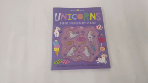 Unicorns 3D Bubble Sticker Fun Activity Book For Kids with Games Puzzles & Unicorn Press Outs