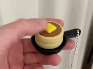 Pancakes Mechanical Keyboard Clicker | Satisfying Breakfast Fidget Toy | Cute Foodie Keychain | Tactile Stress Relief Toy | Cozy Desk Accessory