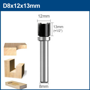 XCAN Milling Cutter 8mm Shank Flush Trim Router Bit With Bottom Bearing 12.7mm Blade Wood Pattern Bit Woodworking Tool