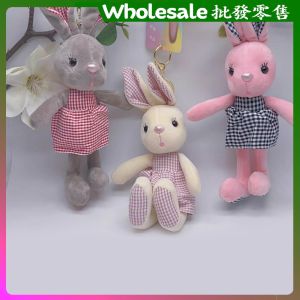 Creative Rabbit Plush Doll Keychain Gift for Boys Birthday Present Best Friend Cute Soft Toy Bag Pendant Collectible Figurine