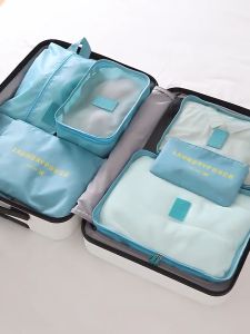 Talentin 6pcs/Set Travel Pouch Storage Bag Travel Organizer Set Organizers for Shoe Clothes Cosmetic Toiletry Luggage Organizer Packing Organizer