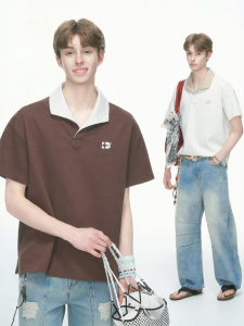 Dream made | Áo Thun T-shirt Ngắn Tay Đôi Mỏng Hè Màu Block Retro