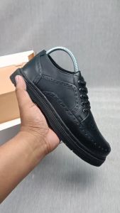 SHID Sepatu Formal Pantofel Kerja Casual Pria - Hiro Hitam