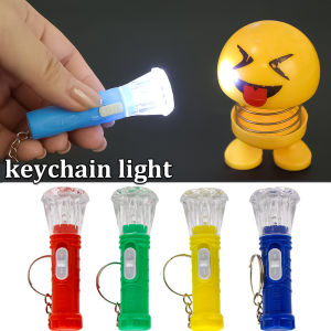 2Pcs LED Keychain Mini Flashlight Portable Outdoor Mountaineering Camping Lighting Work Light Random Color