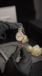 Jam Tangan Wanita Bonia CRISTALLO B10827-2213S Silver Dial Gold Stainless Steel Band