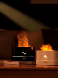 Flame Air Humidifier Ultrasonic Aromatic Essential Oil Diffuser USB Sprayer For Room Purifier