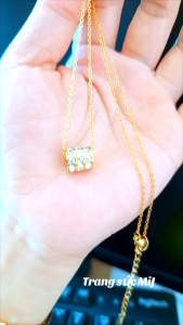 DÂY CHUYỀN TITAN MẠ VÀNG 3 KHOEN TRÒN LIỀN