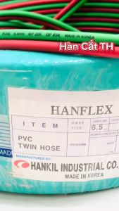 [15 Mét ] Ống Dây Gió Đá Hanflex Hàn Quốc 6.5mm Dây Hơi Đôi Oxy Gas Hàn Quốc 6.5mm phụ kiện máy hàn
