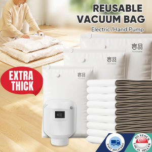 🇸🇬 Vacuum Storage BagsVacuum Compression BagTravel Vacuum Bag CompressionClothes & Quilt OrganizerElectric Pump