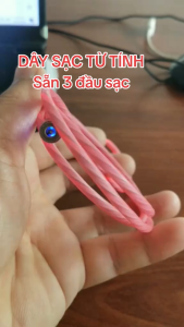 cáp sạc từ tính phát sáng sẵn 3 đầu sạc nhanh siêu tiện lợi