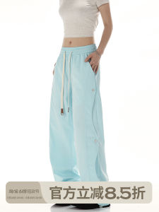 กางเกงขายาวทรงตรงลำลองสำหรับเต้นรำฤดูร้อนใหม่สำหรับผู้หญิง Neresum กางเกงขายาวทรงตรงสไตล์อเมริกัน วัสดุโพลีเอสเตอร์ 100%