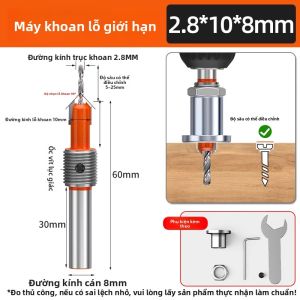 LASH | Mũi Khoan Gỗ Định Vị Hạn Chế với Chiều Sâu Điều Chỉnh và Thiết Kế xoắn ốc
