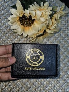 RFID HOLDER Hardbound Cowhide Material 2 Pocket Card Holder for Men