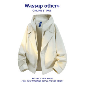 Hooded Fake Two-Piece Cool Casual Jacket