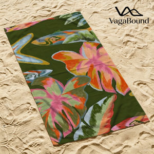 Tropical Fish & Leaves Quick Drying Beach Towels Ultra Lightweight Fast-drying Super Absorbent It is a must-have item for summer
