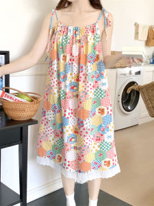 Net Red Wind Nightdress Womens Summer Sling Sweet Japanese Sleeveless Small Pajamas Skirts Can Be Outerwear Homewear