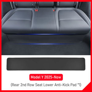 Threshold Anti-Dirty Leather Mat for Tesla Model Y Juniper 2026 2025 Rear Seat Under Protector Pads 2nd Row Seat Lower Protector